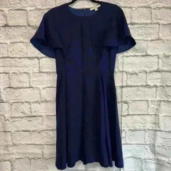 Lark & Ro Navy Blue Dress Lined Women's Size Small Short Sleeve - Picture 3 of 7